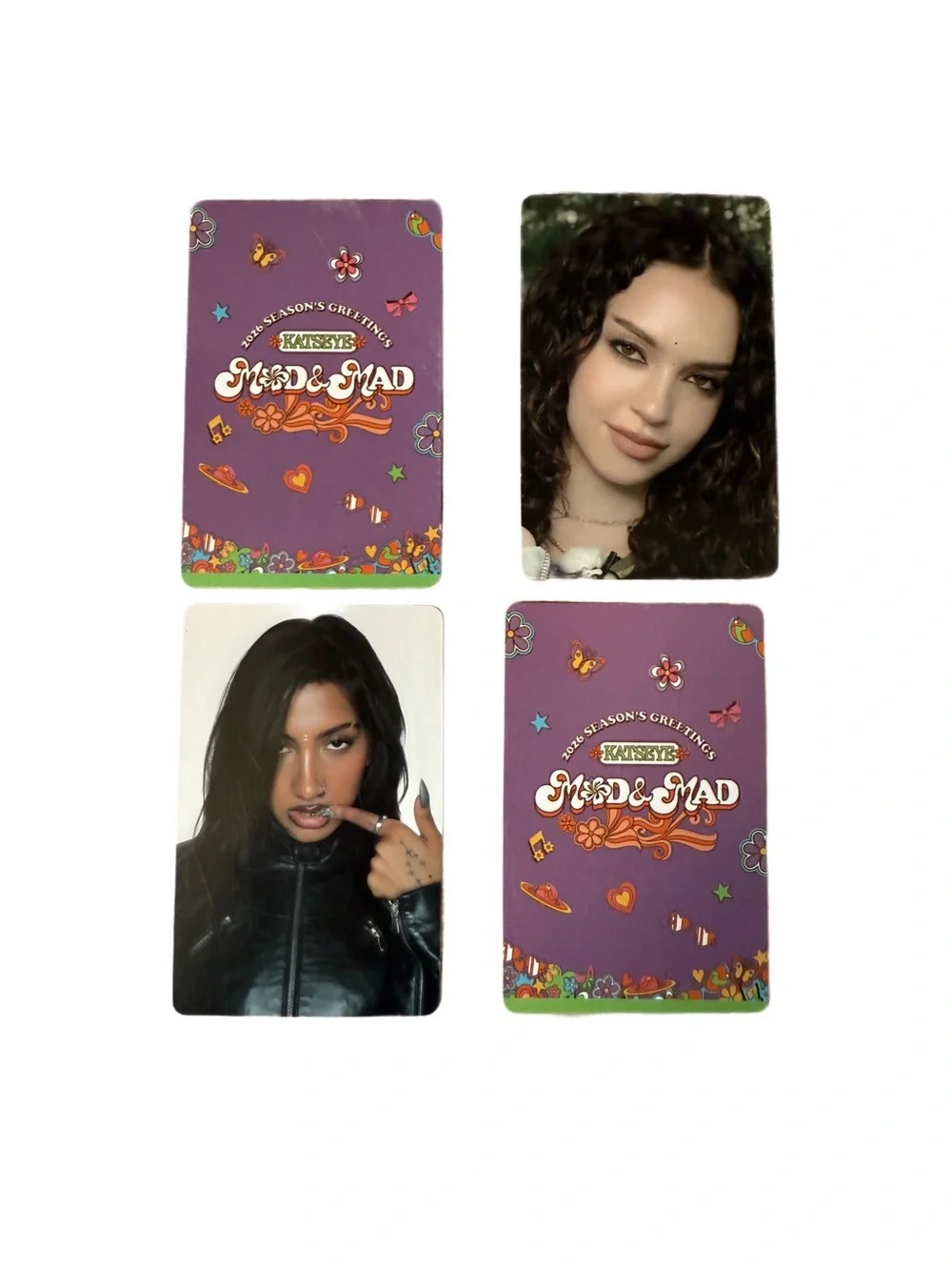 KAISEYE 'Mad & Mad' Purple Photo Card Set - 4 Pieces